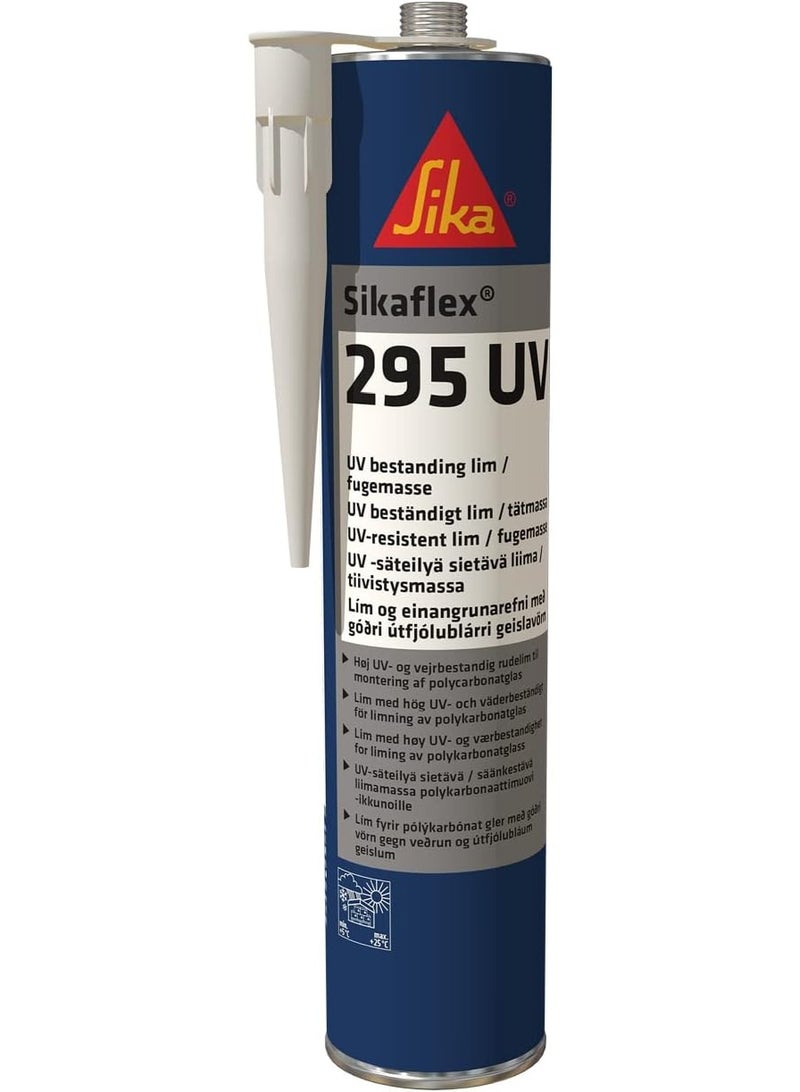 SIKA - Exterior Sealant And Direct Glazing Adhesive For Bonding Organic Glass In Marine Applications - Sikaflex-295 UV Black - PU - 300ml Cartridge - Image 1